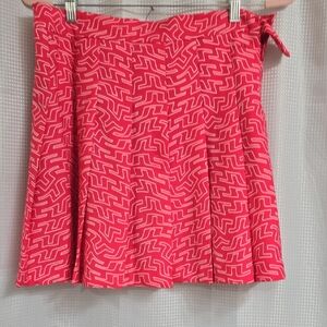 J. Lindeberg Vibrant Red and White Mini Skirt